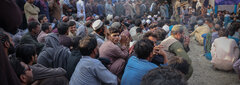 TORKHAM BORDER, EASTERN AFGHANISTAN, Migrants who have returned from Pakistan wait in the IOM Transit Center in Torkham to receive assistance.