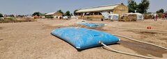 Wad Medani, AjAj Jazirah State, Sudan, Provision of water to IDPs at Suwar gathering site outside Wad Medani, Oct 2023