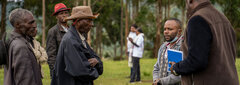 Bijombo, Democratic Republic of Congo, Members of the regional inter-cluster group in Hauts-Plateaux d'Uvira, South Kivu Province, visit Bijombo to carry out a rapid assessment of humanitarian needs.