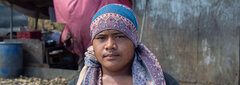 Tongatapu, Tonga, On 22 January 2022, Semisi Fataua, 15 years old, stands in front of his home in Kanokupolu village on Tongatapu, Tonga’s main island. He is surrounded by damage caused by the Hunga Tonga-Hunga Ha’apai, an underwater volcano eruption and tsunami. 