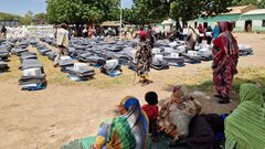 Gederef State, Sudan, Distribution of NFI kits to IDPs in Gederef, October 2023