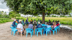 Bor South County, Jonglei State, Community leaders engagement with partners to assess the humanitarian situation of vulnerable people in Bor South County, Jonglei State.