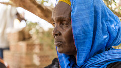 Abo Zaid Ahmed (school), An IDP Woman who now lives at Abo Zaid Ahmed (school) which was converted to a shelter to hosts IDPS from Khartoum.