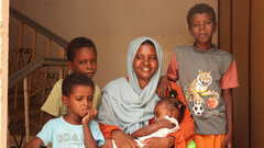 Port Sudan, A widow and a mother of four who fled violence in North Kordofan and is living now with relatives in Port Sudan.