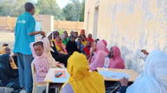 Reifi Khasm Algriba locality, Gedaref State, Sudan, Focus group discussion with IDPs children in IDP gathering Site in Reifi Khasm Algriba locality, Gedaref.