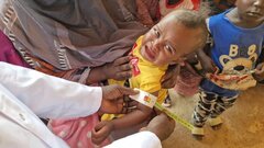 Hantoub locality, Aj Jazirah State, UNICEF and BFD carrying out nutrition activities at Ingaz clinic in Hantoub locality, Aj Jazirah State, Oct 2023